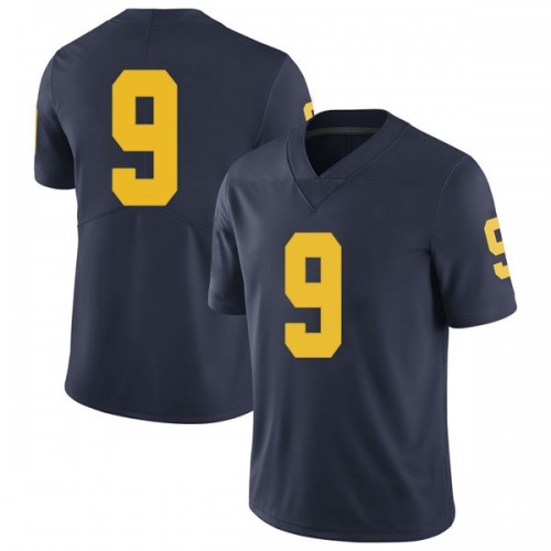 Donovan Peoples-Jones Michigan Wolverines Men's NCAA #9 Navy Limited Brand Jordan College Stitched Football Jersey MQK4554HP